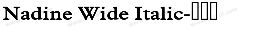 Nadine Wide Italic字体转换